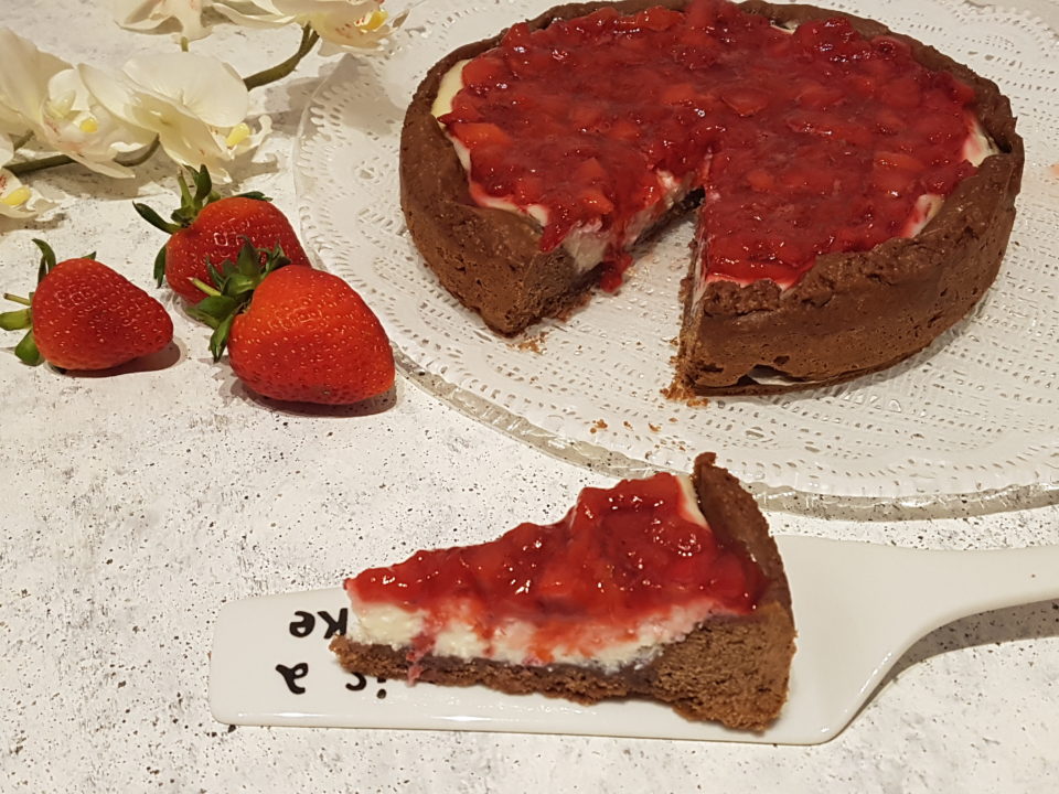 (Italiano) Cheesecake ricotta e fragole al forno