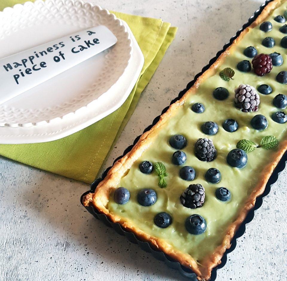 (Italiano) Crostata con crema al tè matcha