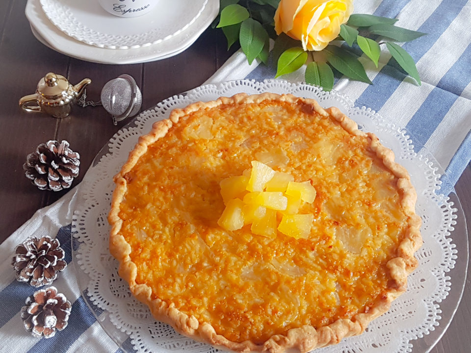 (Italiano) Crostata con crema di riso e ananas